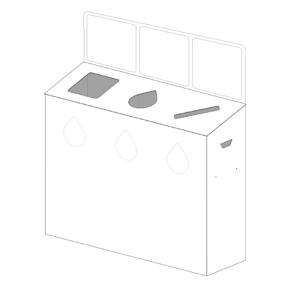 TM-Frontons-2 Symbol plates, Tri Multi - Efficient selective sorting bin