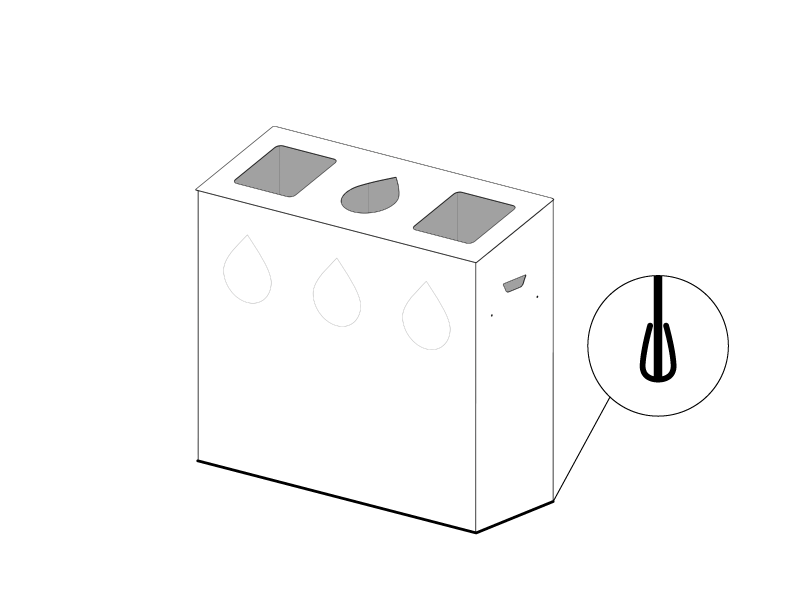 TM-coussin Tri Multi, Protective cushion - Efficient selective sorting bin