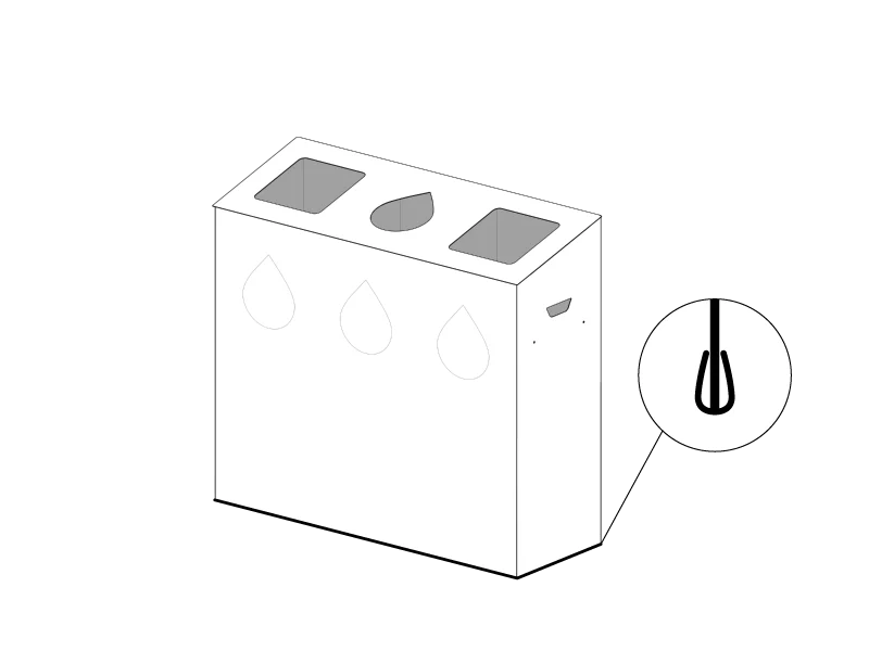 TM-coussin Tri Multi, Protective cushion - Efficient selective sorting bin