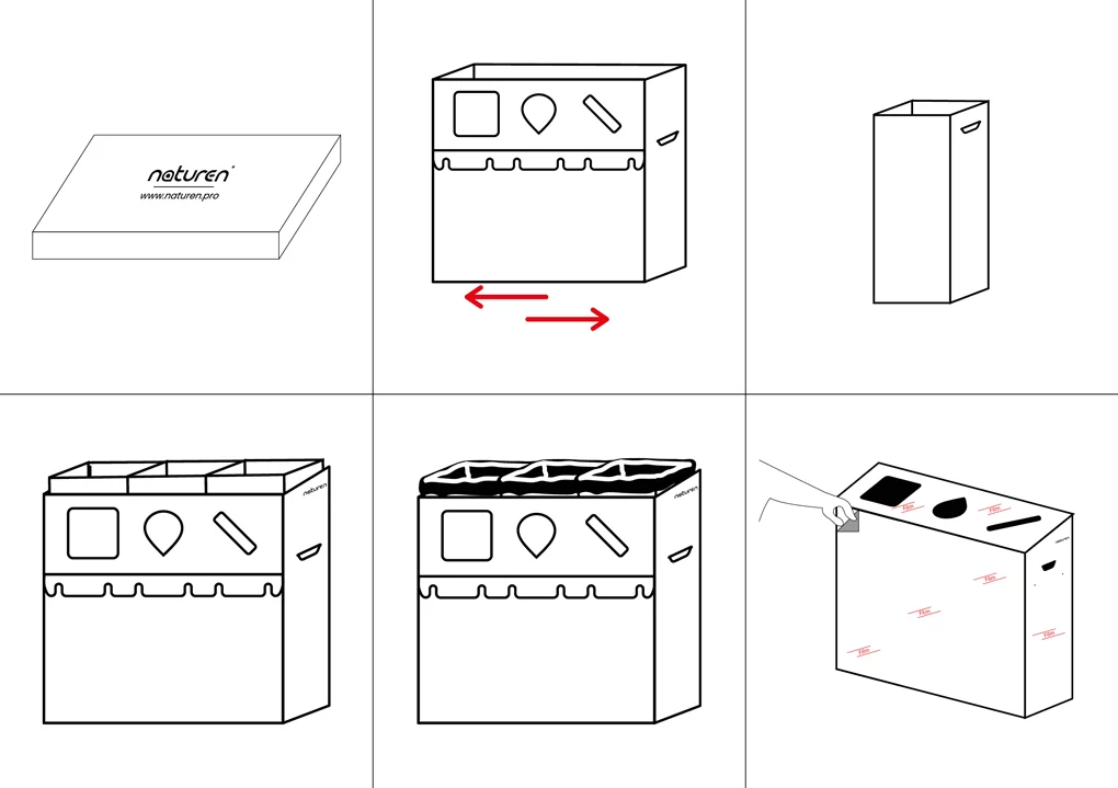 Notice-Tri-MULTI Tri Multi Notice - Sorting bin for businesses and communities